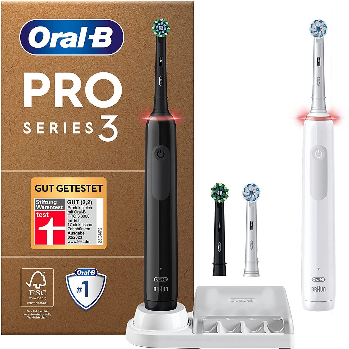 Oral B Pro Series 3 Plus Edition Dubbele Elektrische Tandenborstel 4 Opzetborstels 