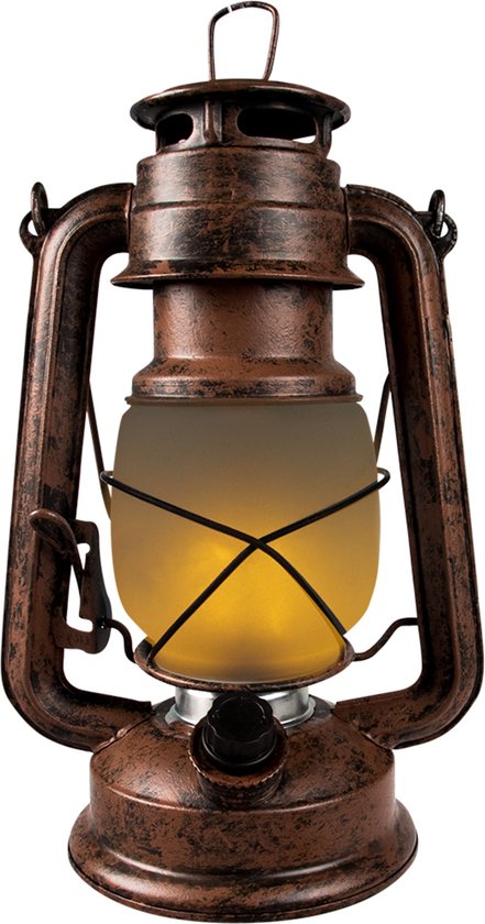 Lanterne LED Rechargeable Style Lampe Tempête Blanc Chaud Dimmable