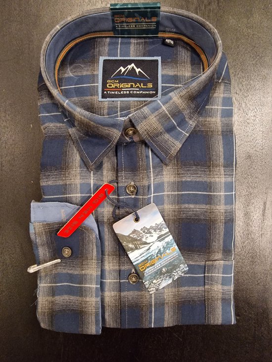 GCM Originals overhemd ruit blauw groen 2XL bol