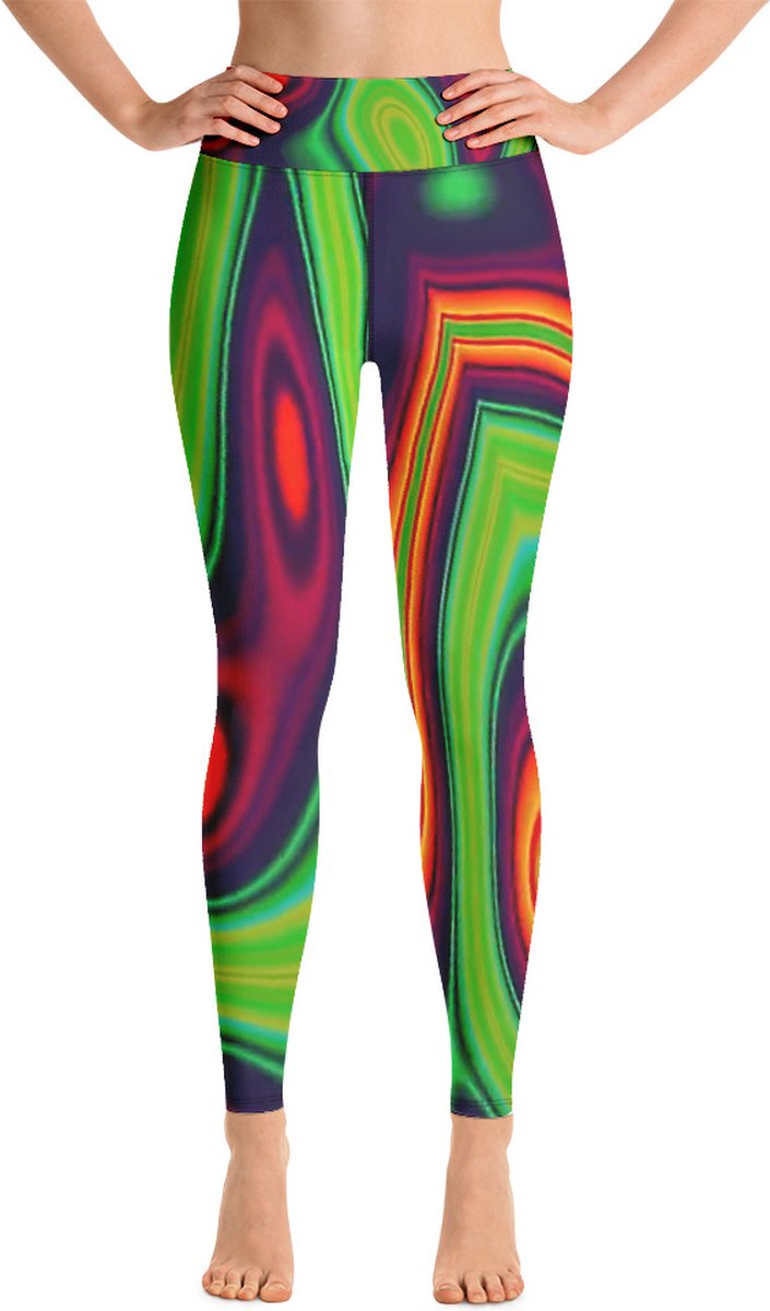 II THE MOON Yoga Legging dames top kwaliteit, wordt per bestelling geprint, gesneden en handgenaaid met unieke originele print ontworpen door MOON