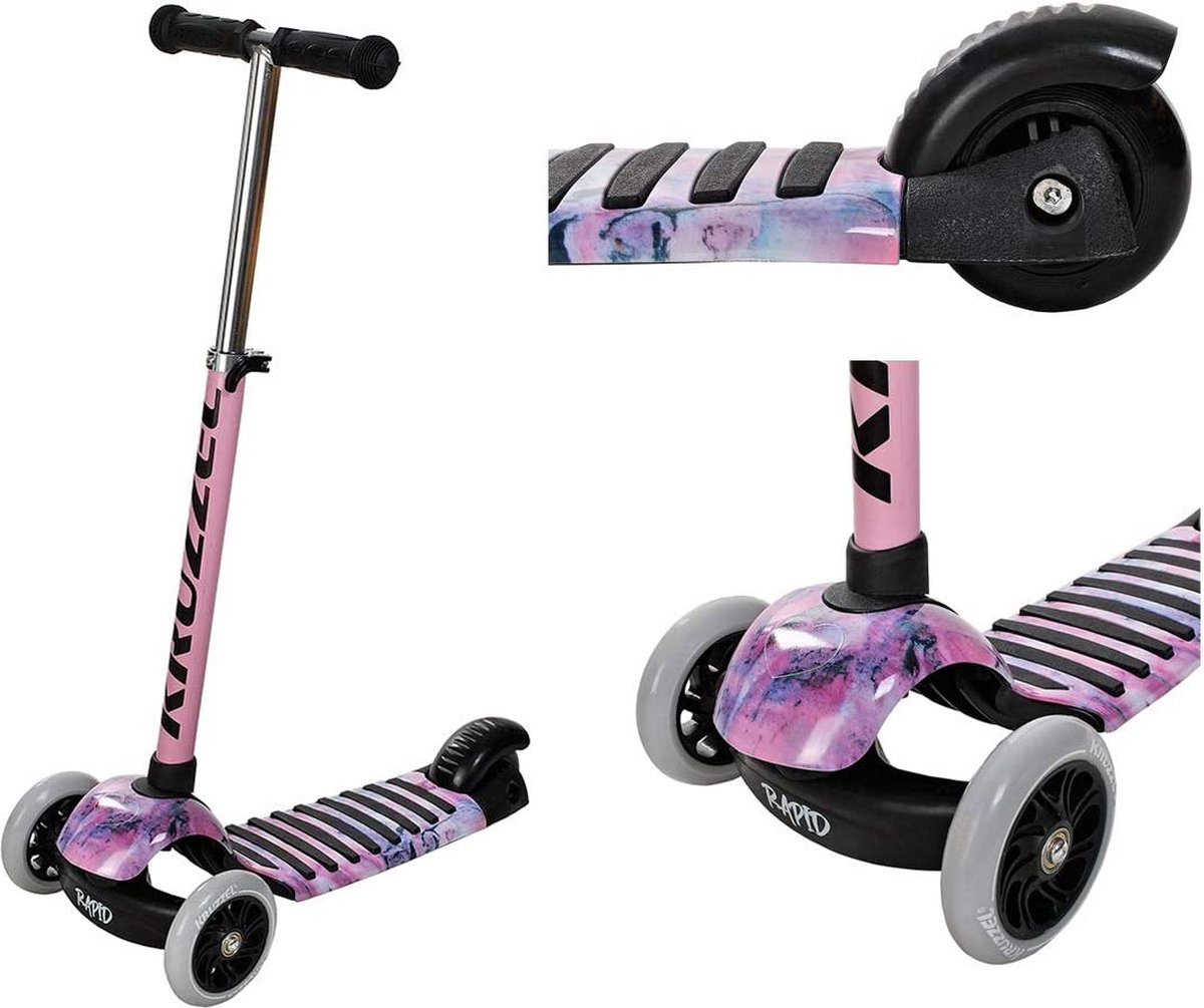 Trottinette Enfant 3 Roues SEJOY Réglable - Avec LEDs Clignotantes, Bleue, Neuve