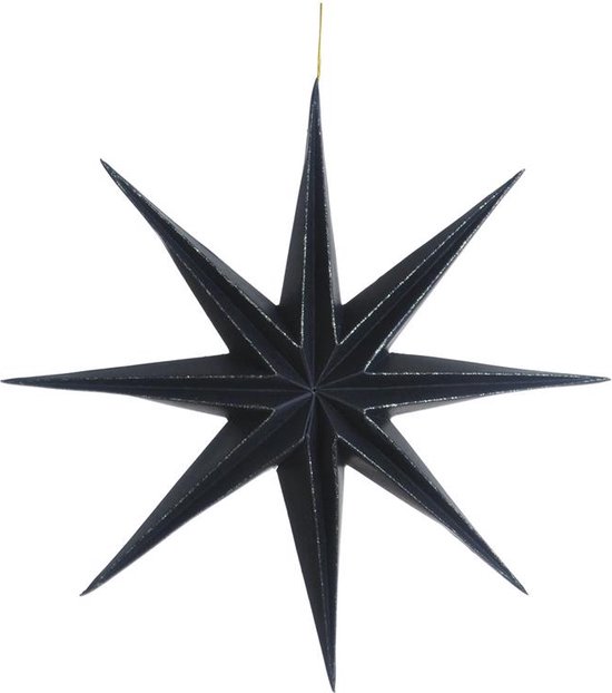 Hanger ster papier Ø28cm zwart