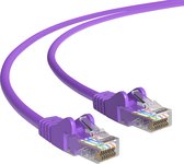 Cat 5e - U/UTP - Netwerkkabel - Patchkabel - Internetkabel - 1 Gbps - 0.25 meter - Paars - Allteq