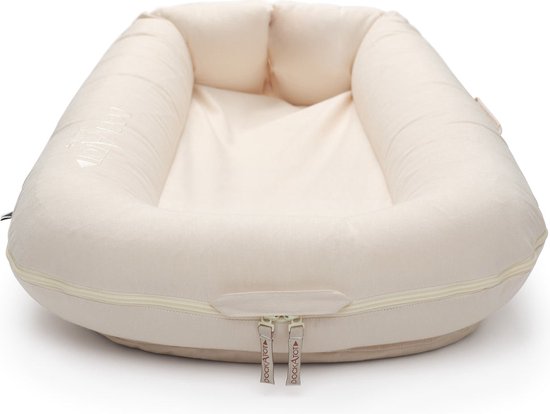 DockAtot Deluxe+ Zand Beige Chambray 2023 - babynestje - ademend materiaal - 0 tot 8 maanden van DockATot — afbeelding 2