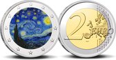 2 Euro munt kleur Van Gogh De Sterrennacht