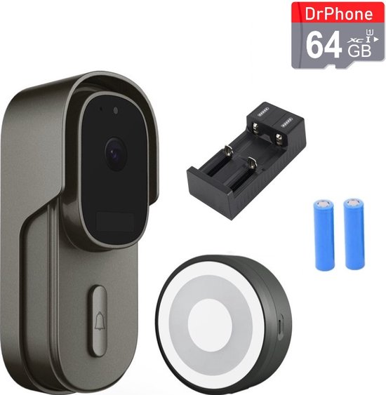 DrPhone LM4-D Slimme Video Deurbel met 64GB Opslag - DrPhone - €109,95