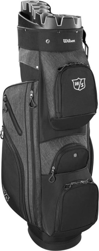 Wilson I-Lock Dry Cart Bag - Golf Trolley Tasche In Grau/Khaki/Orange