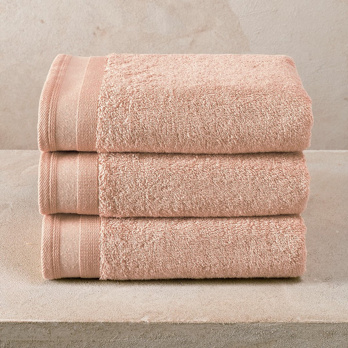 De Witte Lietaer excellence handdoek 50/100 kleur nude roze