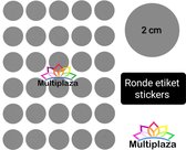 Ronde stickers etiketten ● DONKERGRIJS ● 2cm - "MULTIPLAZA" - 18 x 30 etiketten (540) - labels - archiveren - organiseren - opvallen - markeren - universeel - knutselen - hobby