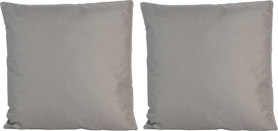 4x Grote bank/sier kussens voor binnen en buiten in de kleur grijs 60 x 60 cm - Tuin/huis kussens