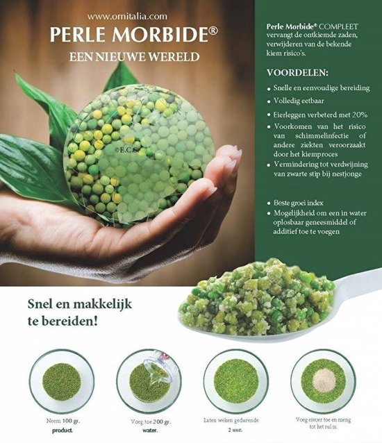 Perle Morbide complete kiemzaadvervanger- Te gebruiken in het eivoer- 4.5KG