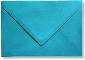 100 Luxe Enveloppen - B6 - Aqua / Oceaanblauw - 120x175mm - 100 grams -