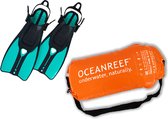 Ocean Reef Duo 2 snorkelvinnen in drybag - Turquoise S/M