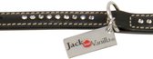 Jack And Vanilla - Halsbanden - Nappa Halsband Met Strass - Zwart - 14mmx45cm Naphast122045