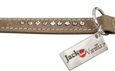 Jack And Vanilla - Halsbanden - Jv Nappa Halsband Met Strass Grijs-14mmx35cm Naphast121235