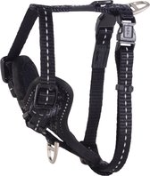 Rogz Utility Control Harness Zwart - Harnais pour chien - 23-37x1.1 cm