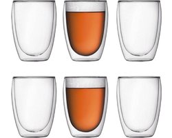 6x Dubbelwandige Koffieglazen 350 ml - Glazen Cappuccino Kop - Latte Glas - Dubbelwandig Theeglas - Thee - Espresso - Koffie 6x Dubbelwandige Koffieglazen 350 ml - Glazen Cappuccino Kop - Latte Glas - Dubbelwandig Theeglas - Thee - Espresso - Koffie