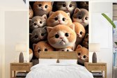Behang - Fotobehang Katten - Huisdieren - Kitten - Design - Jongens - Meisjes - Breedte 190 cm x hoogte 260 cm
