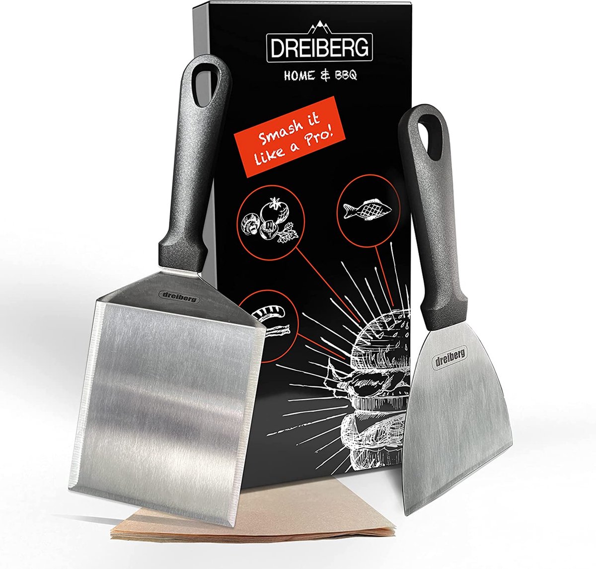 Spatule en métal pour poêle en fonte spatule à gril en acier