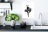 Poster Vrouw - Dans - Bloemen - Ballerina - Natuur - 30x40 cm
