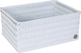 Open basket rectangular ice grey large
