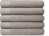 Nina Basics handdoeken 50 x 100 [5-pack] Taupe