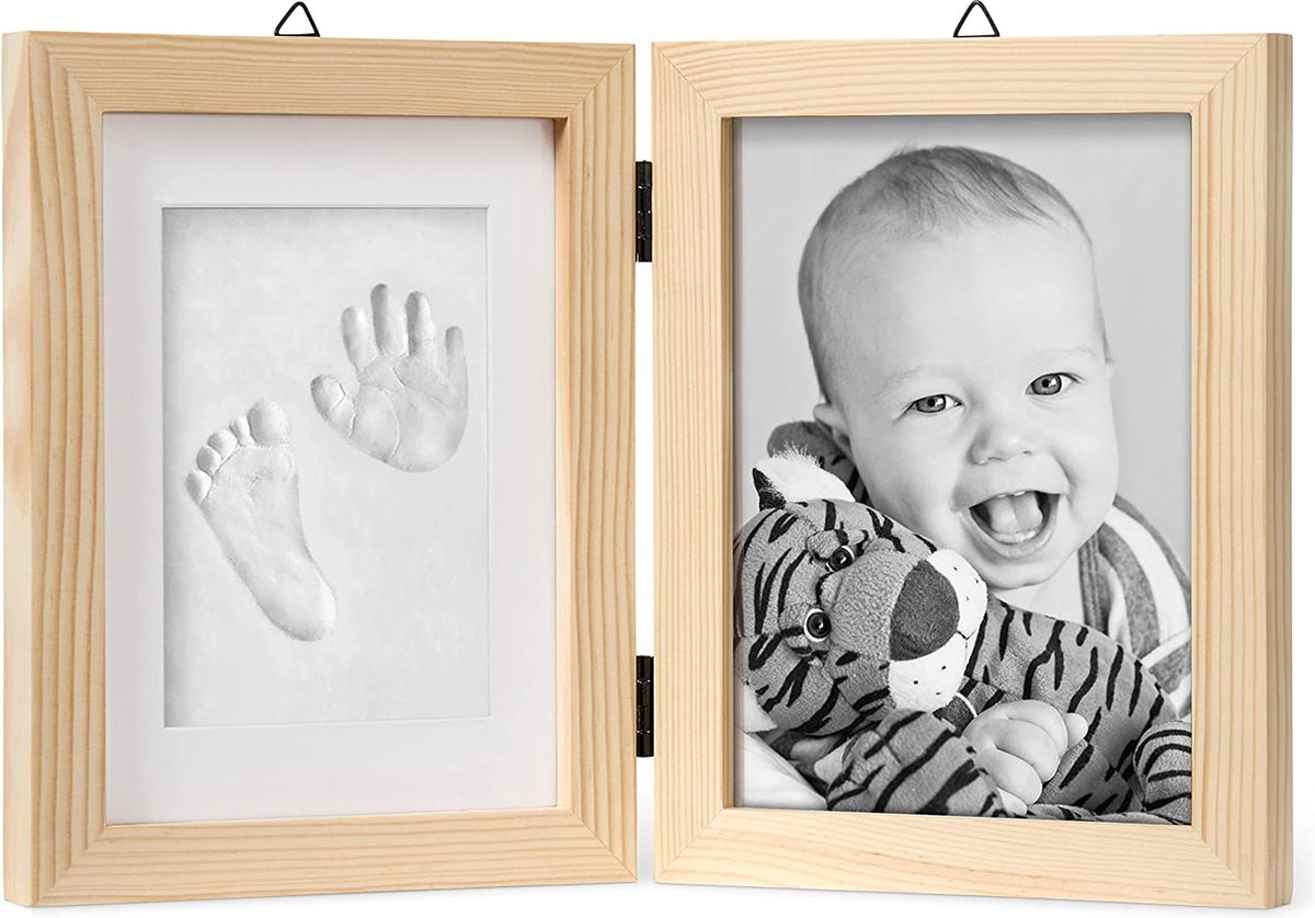 Goedkoopste Babyfotolijst Set \ posters voor de kinderkamer - Baby Hand en Footprint Kit \ kit voor pasgeboren jongens/meisjes - baby fotolijst, Fotolijstplank