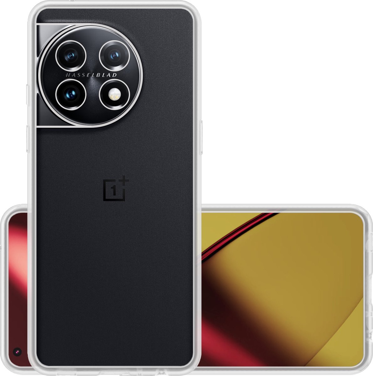 Hoesje - Geschikt voor OnePlus 11 - Sterk & Shockproof - Hoes Cover - Siliconen Case - Transparant