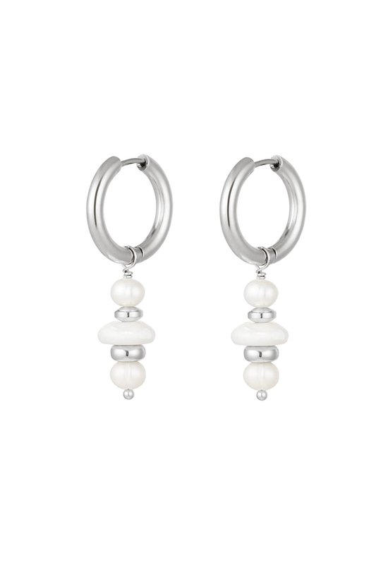 Jewels by Jenty |Yehwang | Zilver |oorbellen perfecte parels | voor haar | Dames | Tieners | Cadeau |