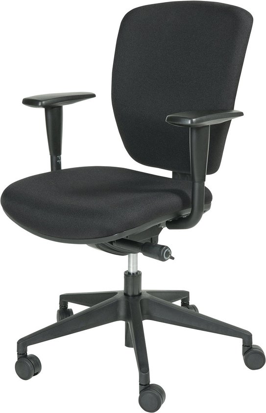Chaise de bureau ergonomique série Schaffenburg NEN-EN 1335 avec base noire et garantie de 5 ans sur toutes les pièces mobiles
