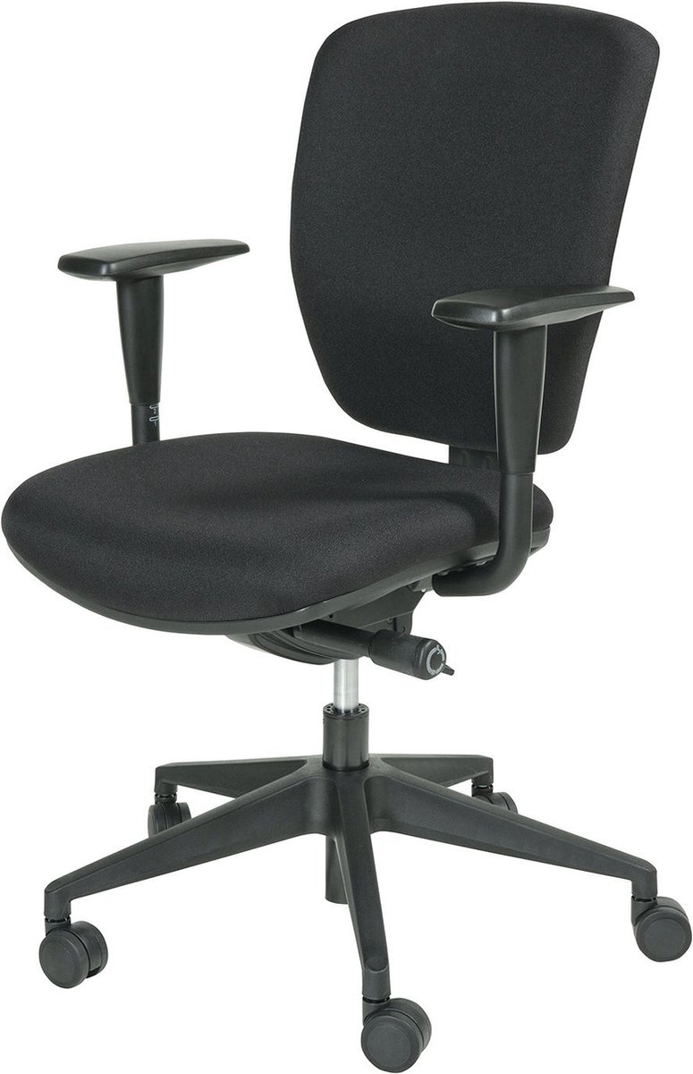 Schaffenburg serie NEN-EN 1335 ergonomische bureaustoel met zwart voetkruis en 5 jaar garantie op alle bewegende delen