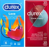Bol.com Durex - Condooms Love 6st - Thin Feel Close Fit 10st aanbieding