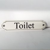 Emaille deurbordje naamplaatje Toilet - 11 x 2,7 cm Klassiek NP-KS-R2