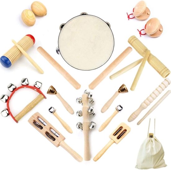 Muziekinstrumenten - Houten Percussie Instrumenten -Baby - Kinderen -  Peuters -... | bol.com