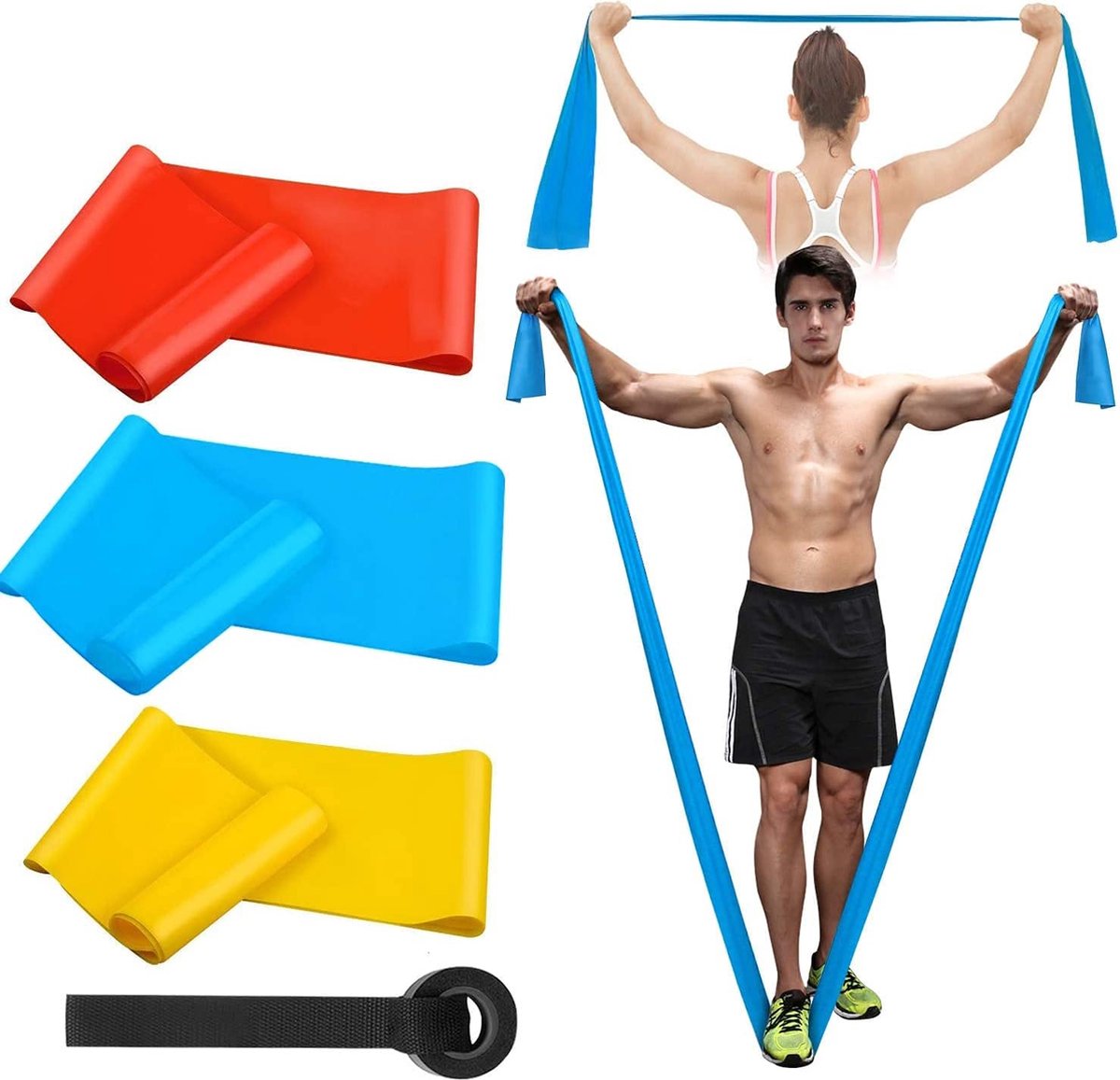 3 Pcs Elastique Sport Bande Elastique Musculation, Bande de Résistance  Elastique Fitness Elastique Musculation Traction pour Entraînement Gym  Pilates Yoga : : Sports et Loisirs