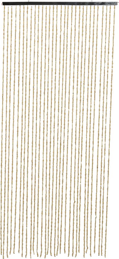 Decoris Vliegengordijn met bamboe kralen - 90 x 200 cm - deurgordijn