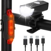 Lampe de vélo Springos - Lampe de vélo - Éclairage de vélo de vélo - Feu arrière vélo - LED - USB - Zwart