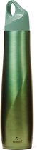 Chic.Mic Bioloco Curve Green - RVS Isoleerfles 420ml - Dubbelwandig - Vrij van BPA - Geur - Smaakvrij