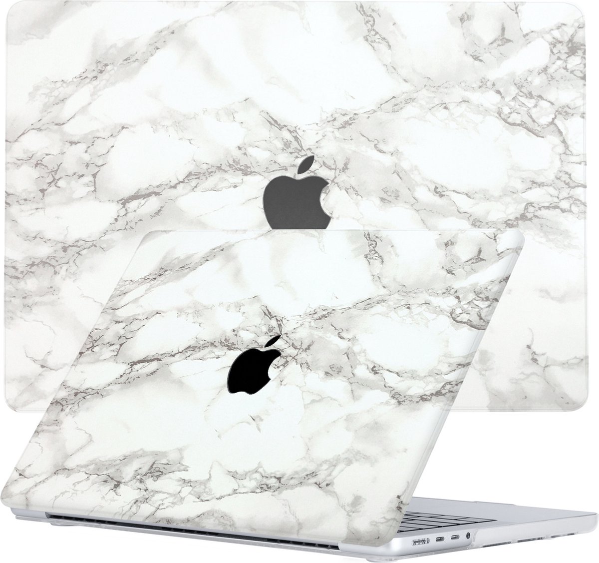 Lunso - Geschikt voor MacBook Pro 14 inch (2021-2023) - case hoes - Marble Cosette - Vereist model A2442/A2779/A2918/A2992