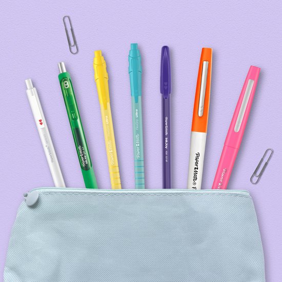 Paper Mate Flair-viltstiften | Medium punt (0,7 mm) | diverse Retrokleuren | 6 stuks