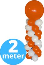 Ballonpilaar 210 cm - Oranje - Ballonstandaard - Ballonnen standaard - Ballonboom - Verjaardag versiering - Verjaardag decoratie Blauw - Ballonnen Pilaar Frame - 210 cm standaard + ballonnen