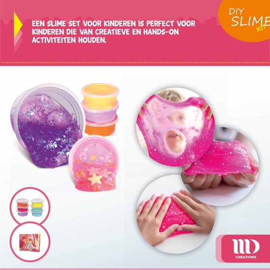 MD Creations ® - slijmset - slime - slime voor kinderen - kristalhelder slijm- Speelslijm - putty - fluffy slijm - slijm maken - slijm - MD Creations