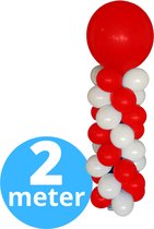 Ballonpilaar 210 cm - Rood - Ballonstandaard - Ballonnen standaard - Ballonboom - Verjaardag versiering - Verjaardag decoratie Blauw - Ballonnen Pilaar Frame - 210 cm standaard + ballonnen