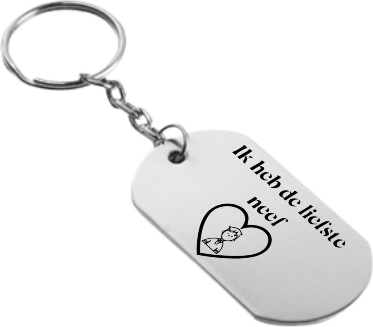 Akyol - Ik heb de liefste neef Sleutelhanger - Neef - Neef - Leuk kado voor je neef om te geven - 2,5 x 2,5 CM op Prijzenvolger.com