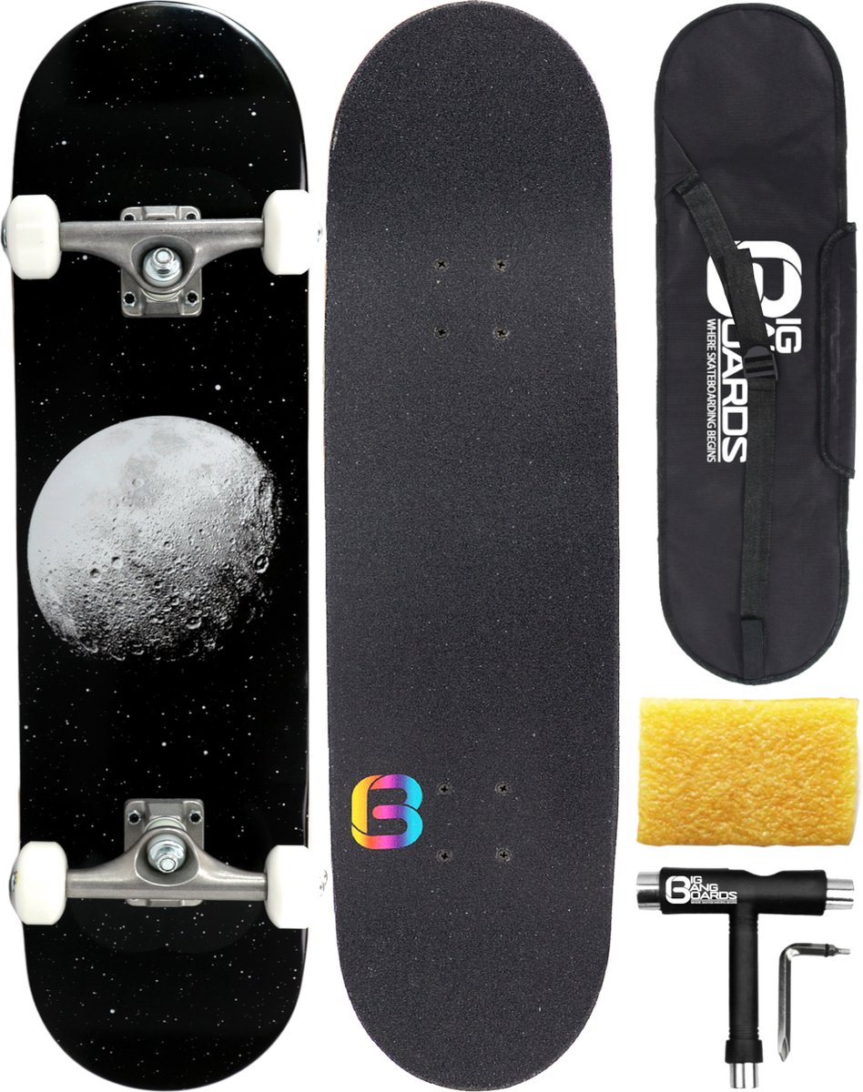 Big Bang Boards® PRO Luna Edition – Skateboard Inclusief Skateboard Tas,  Griptape... | bol.com