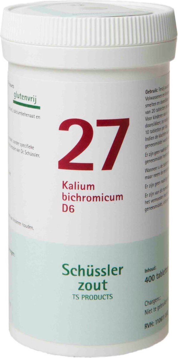 Pfluger Schussler Zout nr 27 Kalium Bichromicum D6 - 2 x 400 tabletten