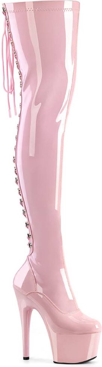 Pleaser ADORE-3063 Plateau Overknee Laarzen 35 Shoes Roze