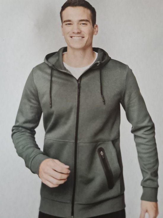 Crivit Heren Hoodie - Ritssluiting - L 52/54 - Groen