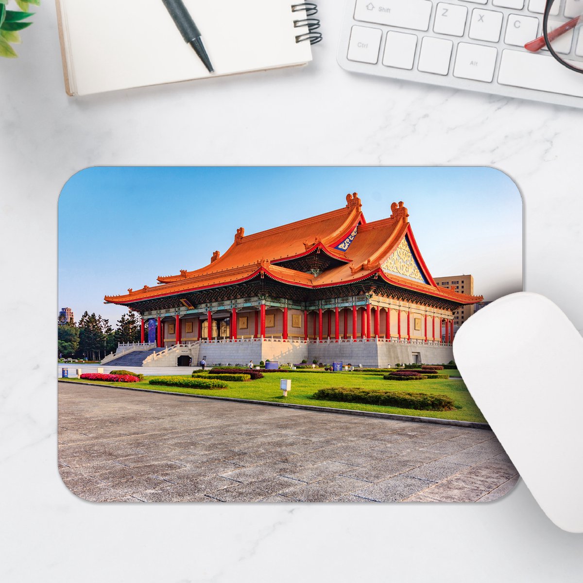 Muismat - Nationale Concertzaal van Taiwan - 25x18 cm - 2 mm Dik - Muismat van Vinyl