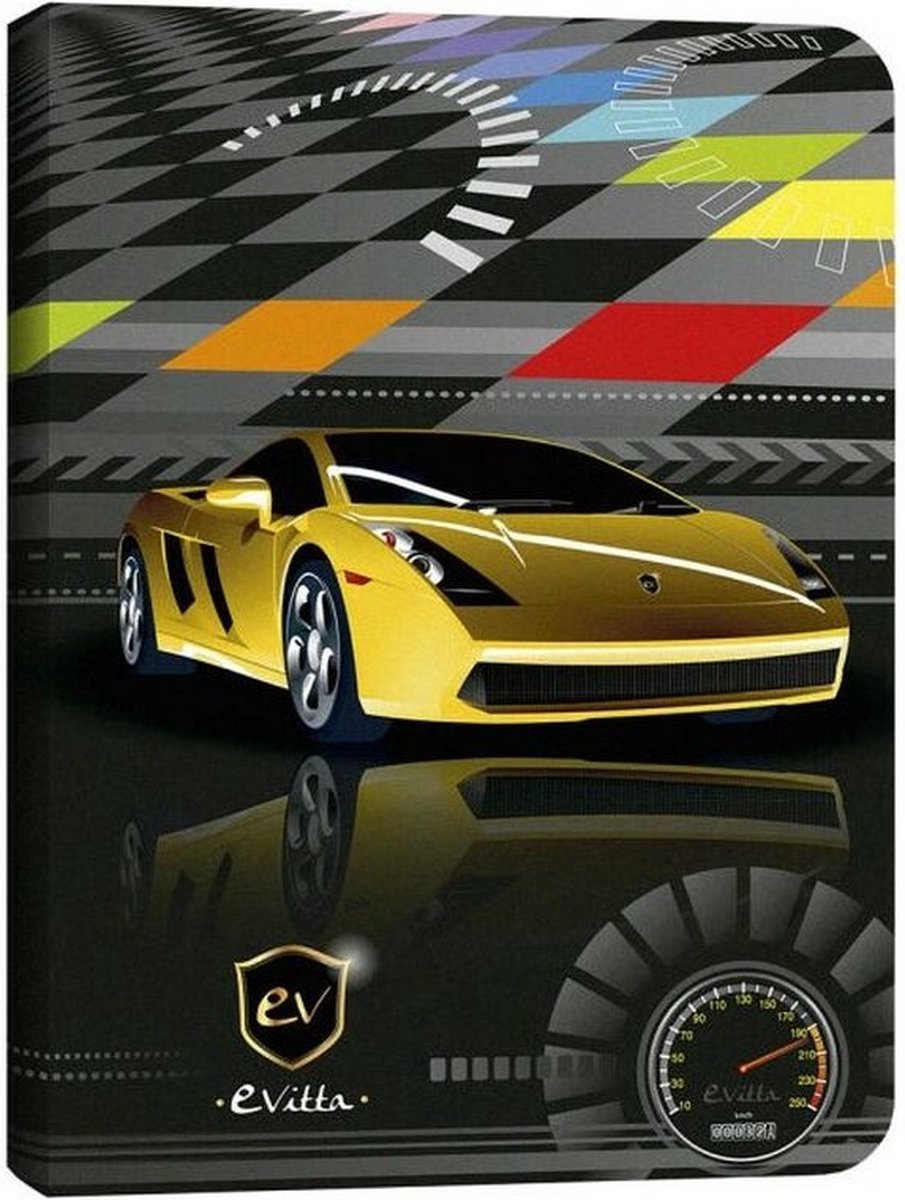 E-vitta Stand 2p Super Car 10 Dubbelzijdige Telefoonhoes Zwart